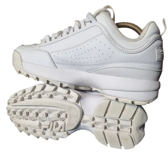 Fila All-White Athletic Sneakers - Picture 3 of 6